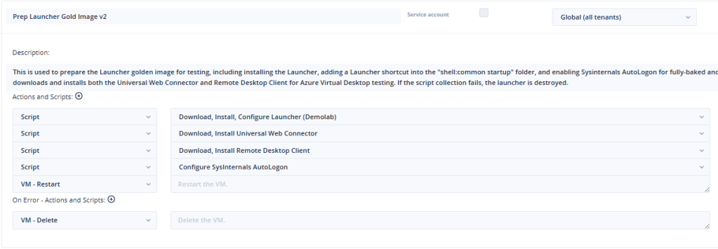 Hydra Script Collection showing Launcher setup